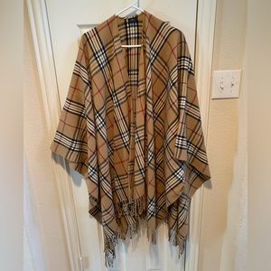 Plaid kimono blanket
